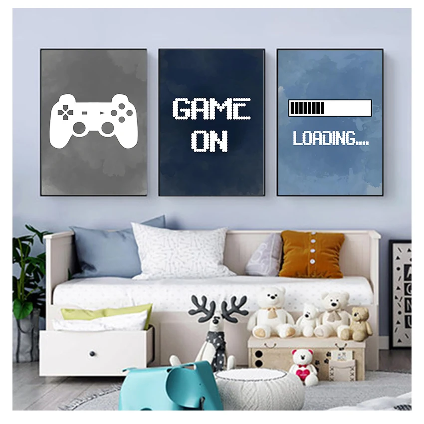 Retro Gaming Pictures - Nursery Boys Wall Decor , Gaming