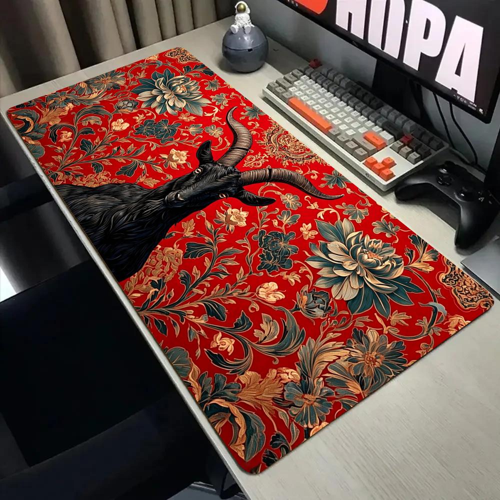 Retro Gaming Keyboard And Mouse - Retro patterns and black goat Mouse