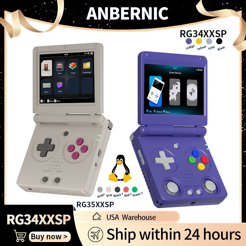 Anbernic RG34XXSP RG35XXSP Fli - Retro Gaming Com ulasan dan harga