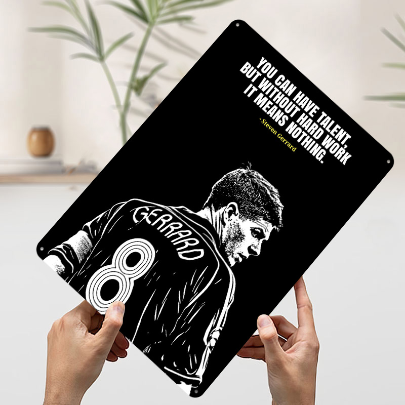 Steven Gerrard Quote Metal Pos - Retro Gaming Desk ulasan dan harga