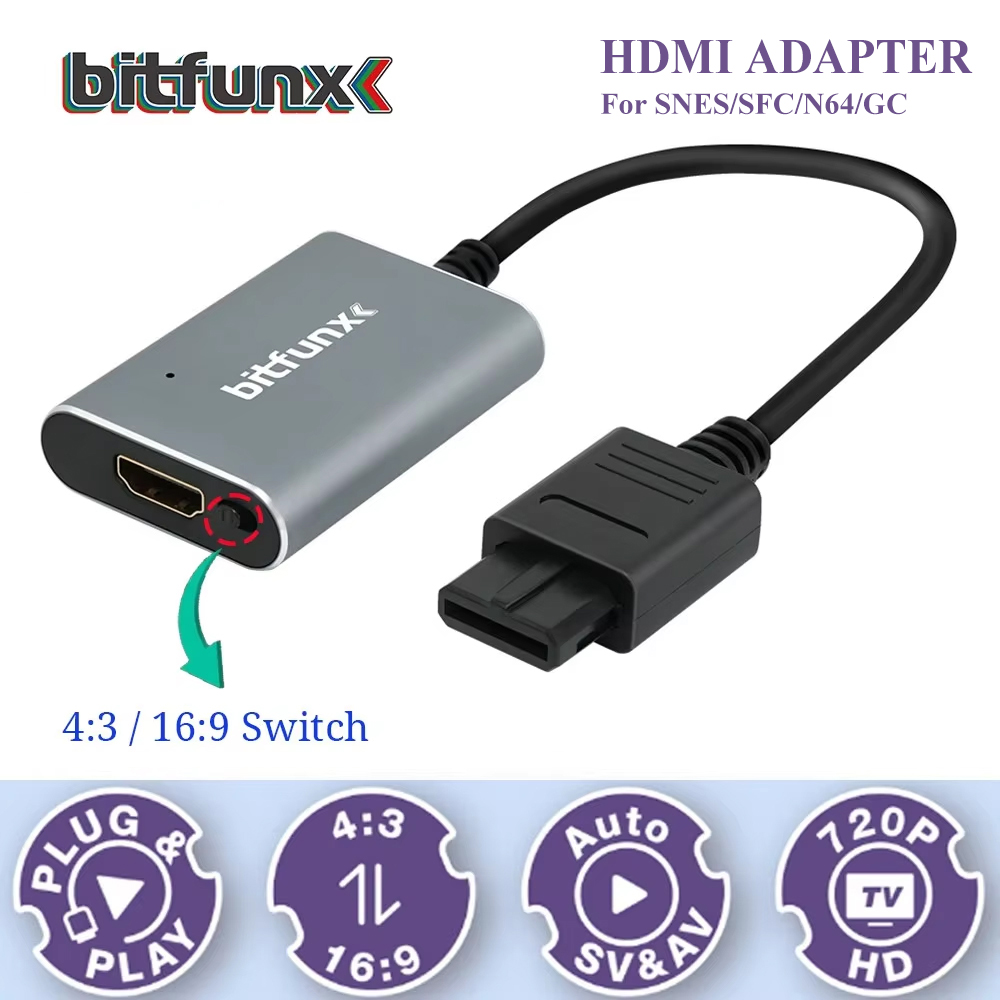 Bitfunx 720P Svideo / AV To HD - Retro Gaming Com ulasan dan harga