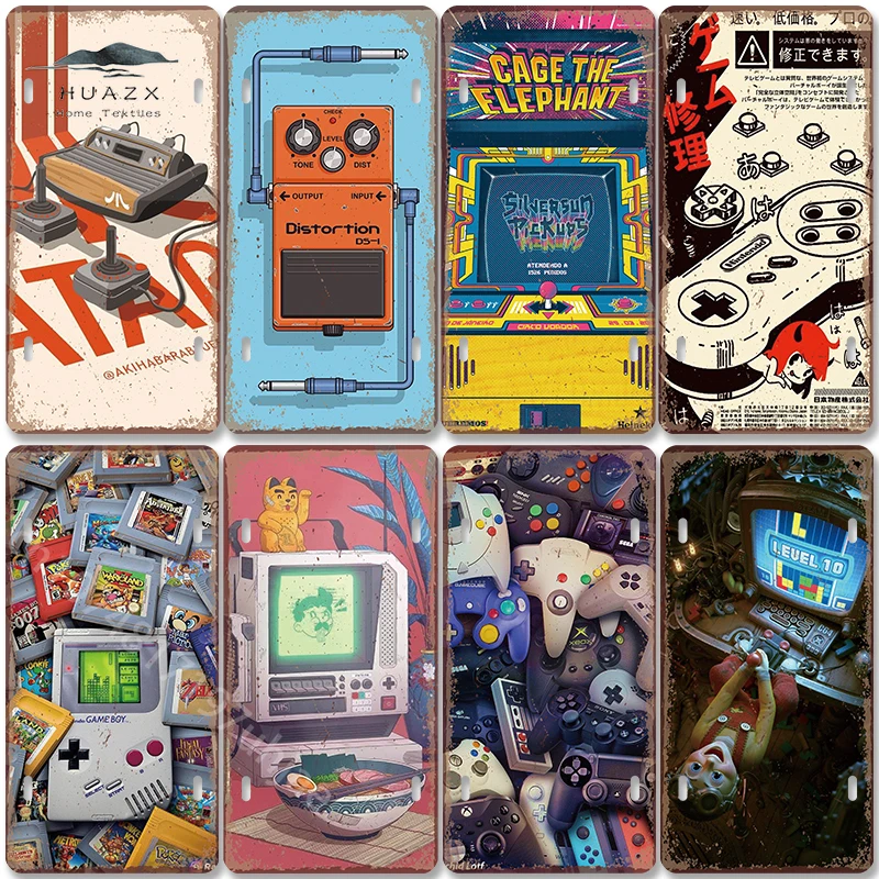 Vintage Gaming Metal Sign Retr - Retro Gaming Gameboy ulasan dan harga