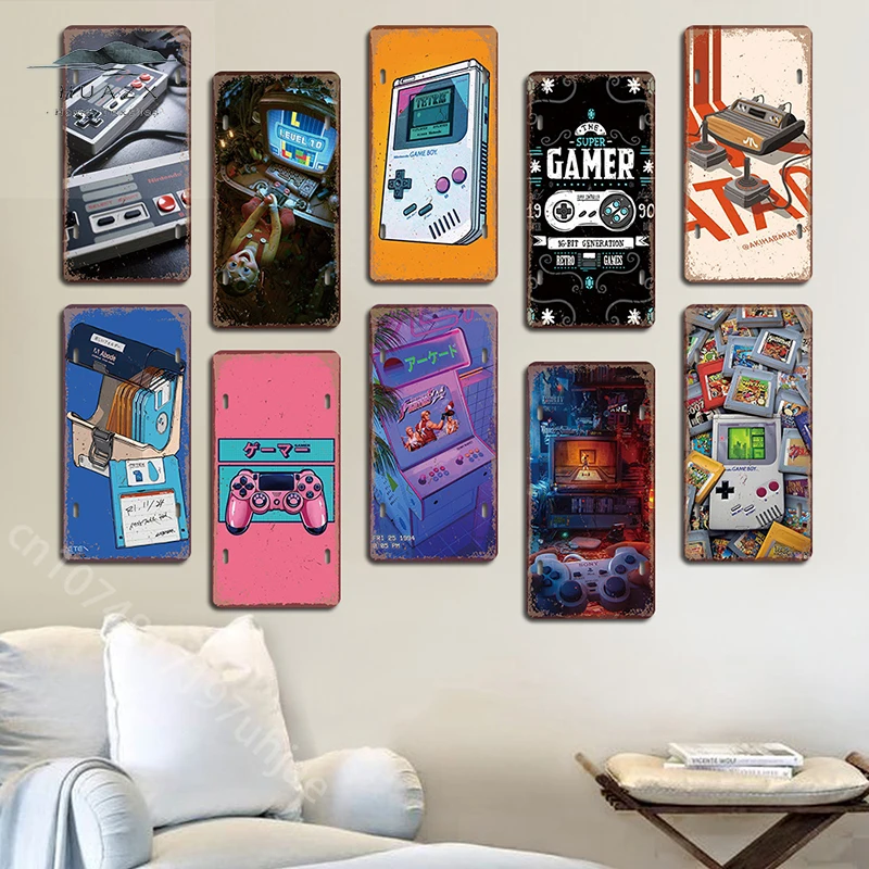 Vintage Gaming Metal Sign Retr - Retro Gaming Gameboy ulasan dan harga