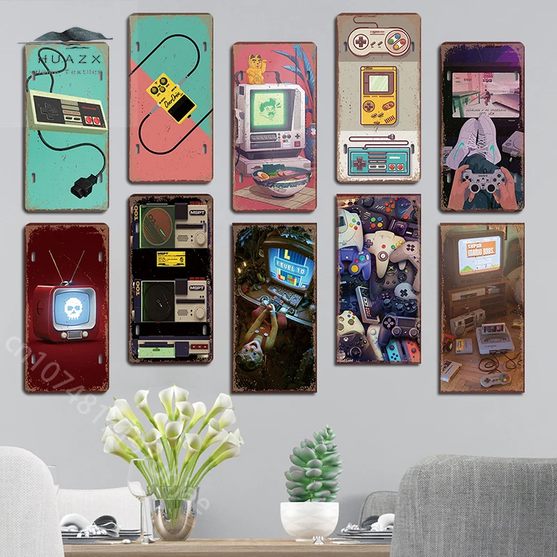 Vintage Gaming Metal Sign Retr - Retro Gaming Gameboy ulasan dan harga