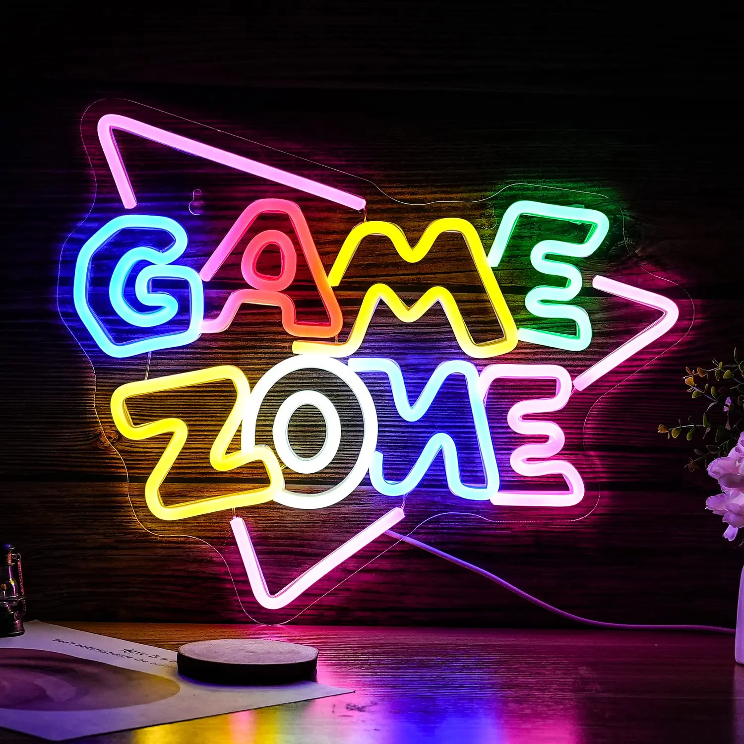 Game Zone Neon Led Sign for Wa - Retro Gaming Projector ulasan dan harga
