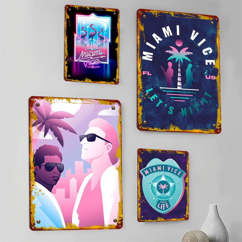 Miami Vice Printed Posters Cus - Retro Gaming Desk ulasan dan harga