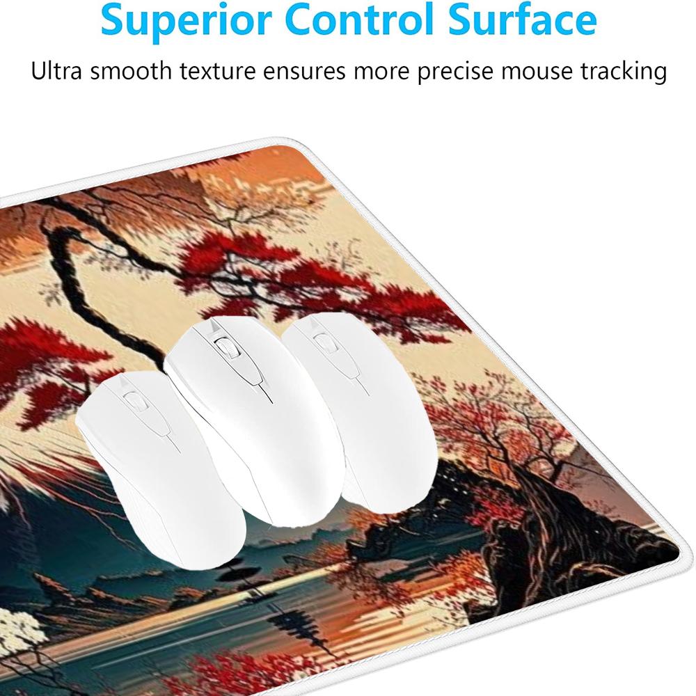 Ukiyo-e Red Maple Mount Fuji L - Retro Gaming Desk ulasan dan harga