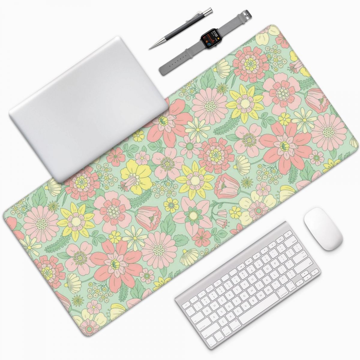 Large Mouse Pad Retro Spring F - Retro Gaming Keyboard And Mouse ulasan dan harga