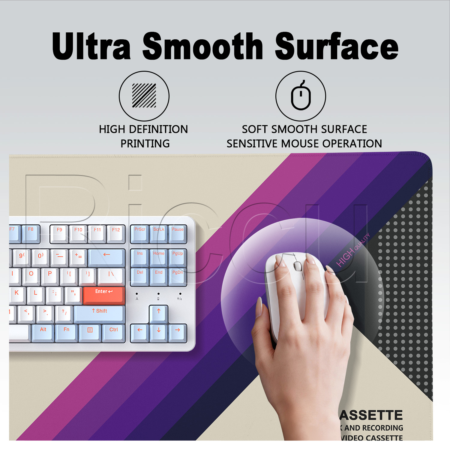 Mouse Pad HD Printing Retro VH - Retro Gaming Keyboard And Mouse ulasan dan harga