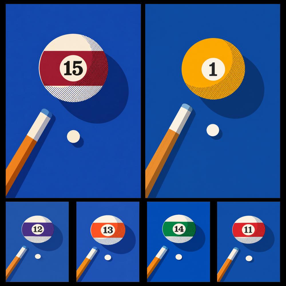Retro Billiard Balls Pop Art G - Retro Gaming Life ulasan dan harga