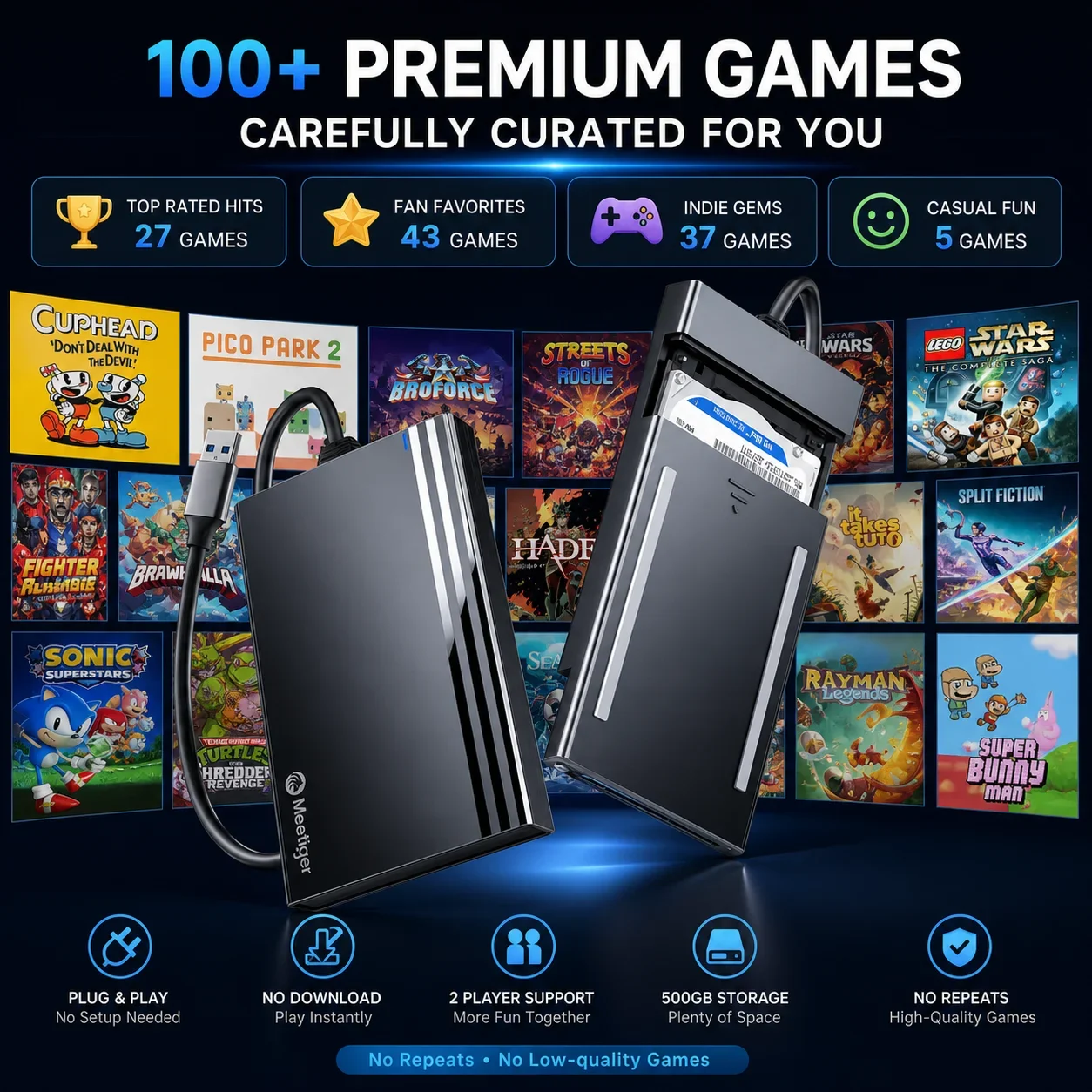 ZieBuddy 500GB Gaming Console  - Retro Gaming Hdd ulasan dan harga