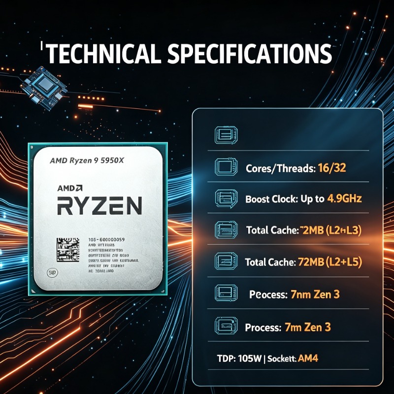 CPU AMD Ryzen 9 5950X Socket A - Amd Cpu Ryzen 9 ulasan dan harga