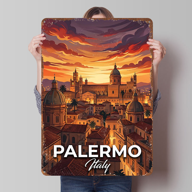 Palermo Italy Cityscape At Sun - Retro Gaming At ulasan dan harga