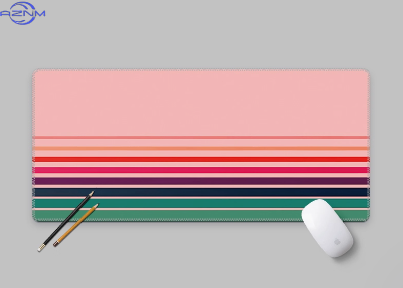 Retro Vintage Stripes Deskmat  - Retro Gaming Keyboard And Mouse ulasan dan harga